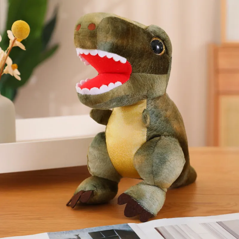 Pluszowa Maskotka Przytulanka Dinozaur Z Teksturą Skóry 32cm - Zielony