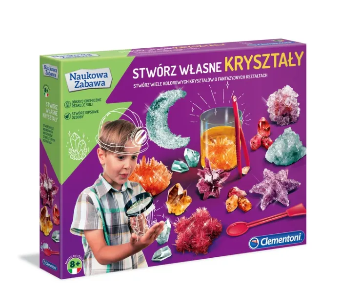 Naukowa Zabawa Zestaw Laboratorium Stwórz Własne Kryształy Język Polski CLEMENTONI 50069