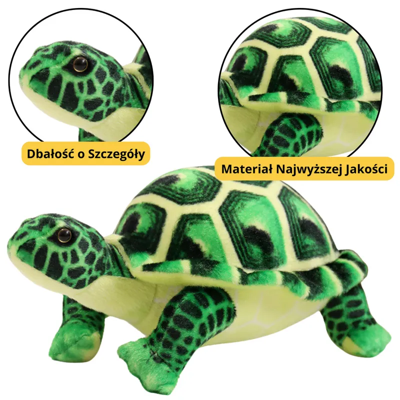 Maskotka Pluszowa Żółw Przytulanka Pluszak 25cm - Zielony