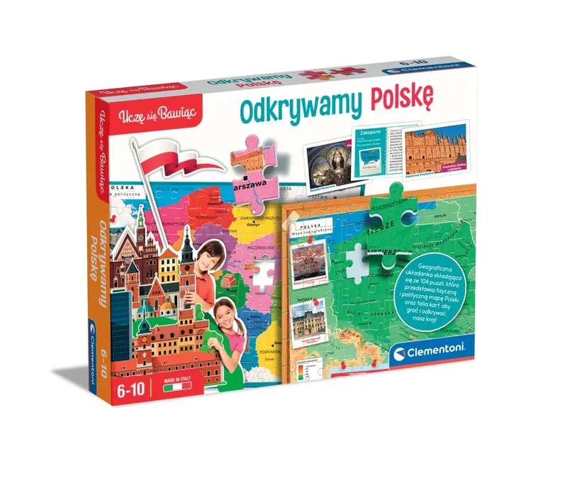 Gra Edukacyjna Odkrywamy Polskę Uczę Się Bawiąc Język Polski CLEMENTONI 50776