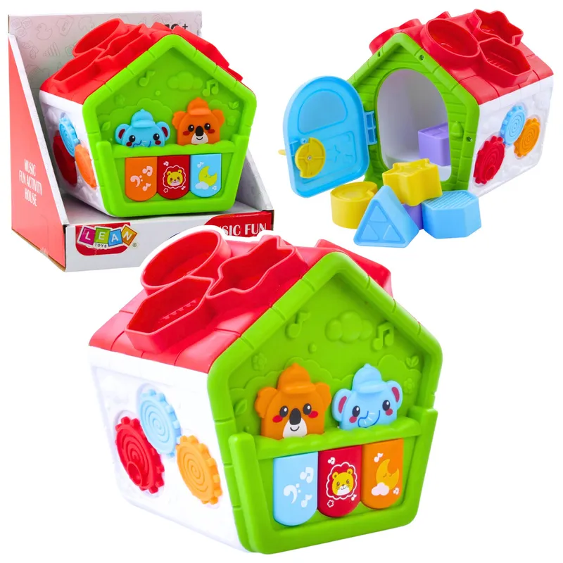 Interaktywny Domek Edukacyjny Sorter Dla Malucha - Zielony