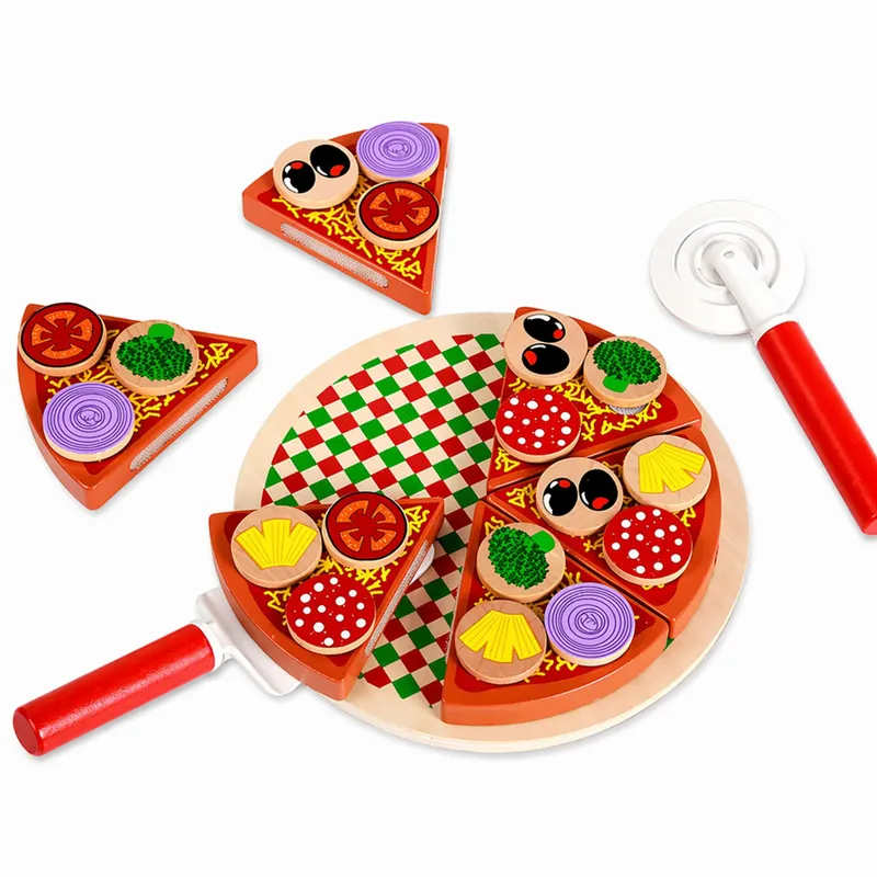 Drewniany Zestaw Do Krojenia Pizza Na Rzepy Kółko Do Krojenia Deska