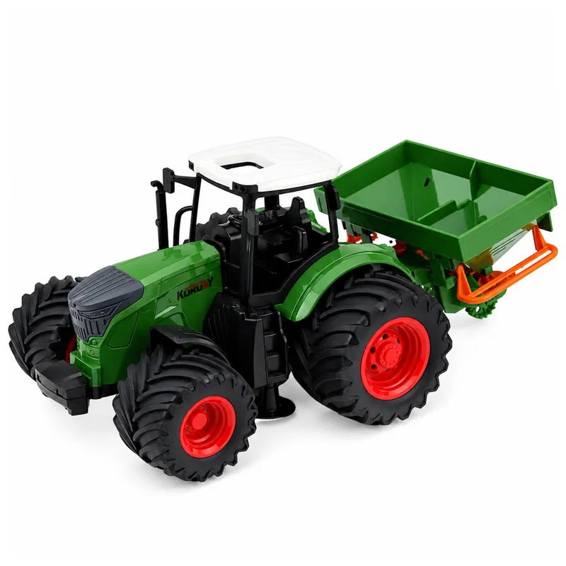 Traktor Rolniczy Farmerski Z Siewnikiem Gumowe Koła Maszyna Rolnicza 1:24