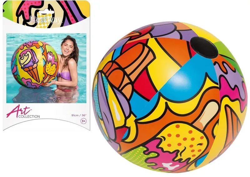 Dmuchana Piłka Plażowa Multikolor 91 cm BESTWAY 31044