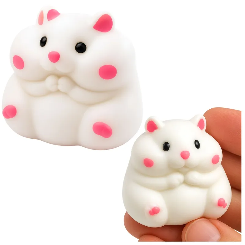 Gniotek Miękki Chomik Sensoryczny Antystersowy Squishy 5cm - Biały