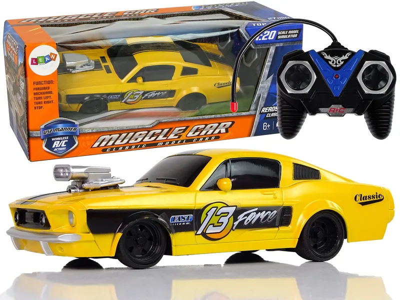Zdalnie Sterowane Auto Sportowe 1:20 Pilot - Żółte