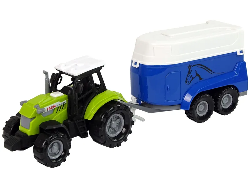 Traktor Z Przyczepka Dla Konia Dźwięk Farma - Zielony