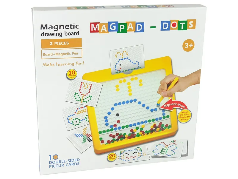 Tablica Magnetyczna 100 Koralików - Żółta