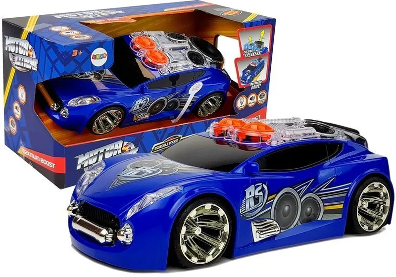 Sportowe Auto DJ Z Głośnikami Na Dachu Muzyka Światła