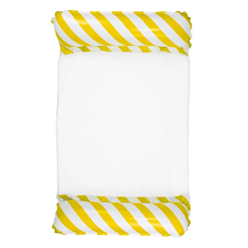Dmuchany Hamak Wodny Materac Leżak 120x70cm - Biało-Żółty