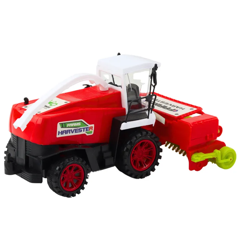 Kombajn Rolniczy Farmerski Z Hederem Napęd - Czerwony