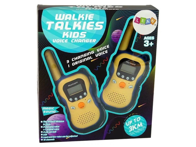 Zestaw Walkie Talkies Krótkofalówki Dla Dzieci 2 szt. ST - Żółte