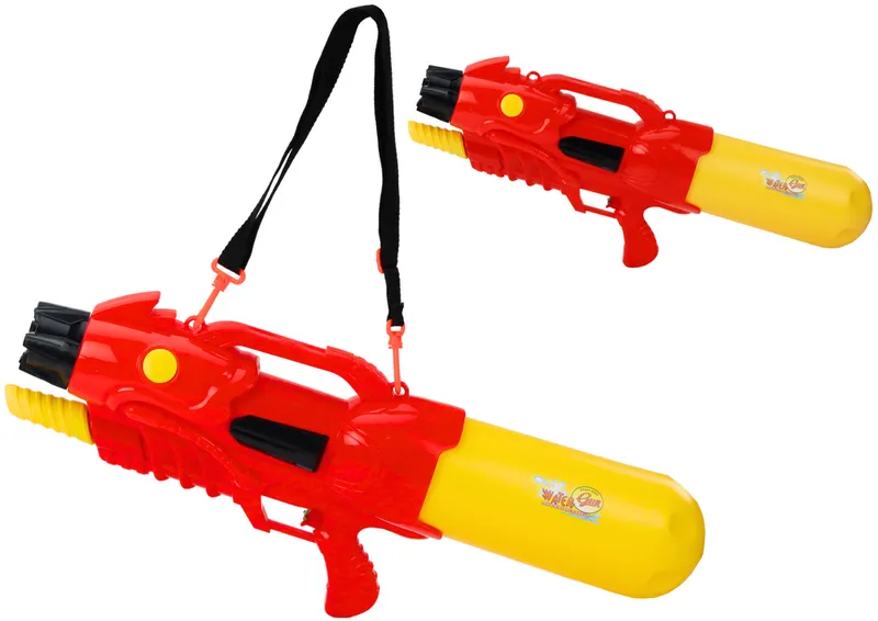 Duży Pistolet Na Wodę 2850ml Regulowana Opaska - Czerwony