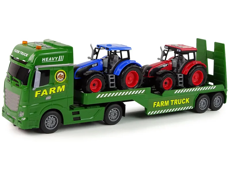 Zestaw Farma Laweta Ciężarówka Traktor Dźwięk Światła 3 el