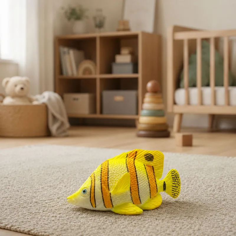 Ryba Gumowa Motylkowa Figurka Rozciągliwa Realistyczna 10cm - Miedziana