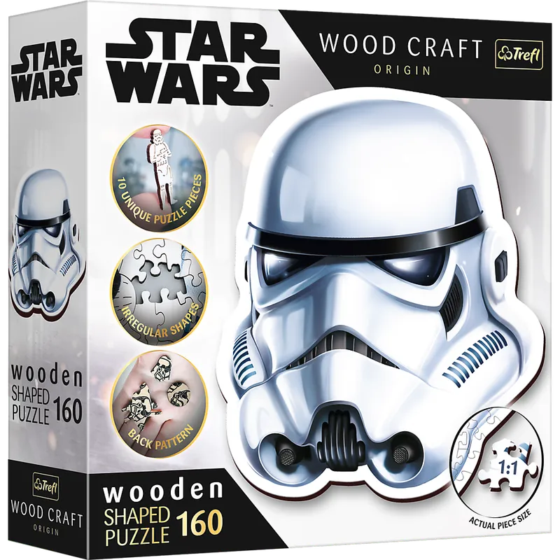 Puzzle Drewniane - 160 - Gwiezdne Wojny - STAR WARS - Hełm Szturmowca - TREFL 20188