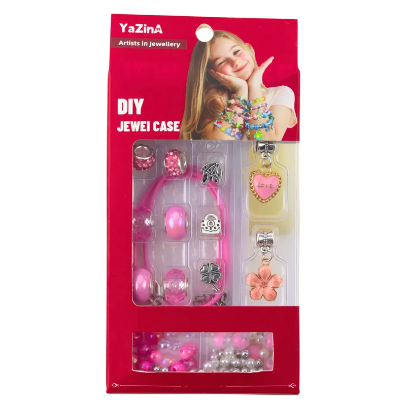 Zestaw DIY Do Robienia Bransoletek Biżuterii Koraliki Zawieszki Mix