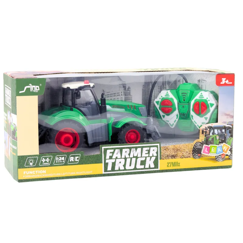 Ciągnik Traktor Rolniczy Zdalnie Sterowany RC 1:24 - Zielony