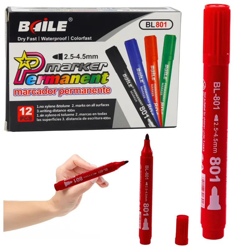 Marker Permanentny Wodoodporny 2,5-4,5 mm - Czerwony