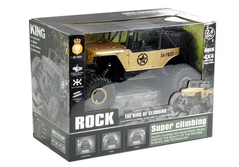 Auto Zdalnie Sterowane JEEP R/C 1:18 - Złoty