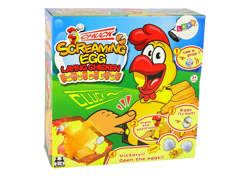 Gra Rodzinna Zręcznościowa Screaming Egg Piszcząca Kura Wyskakujące Jajko