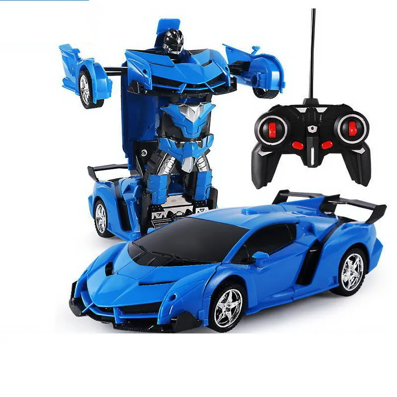 Auto Robot 2w1 R/C Pilot Światło Dźwięk Drift - Niebieski