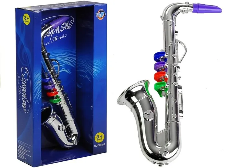 Instrument Muzyczny Dla Dzieci Instrument Dęty Saksofon - Srebrny