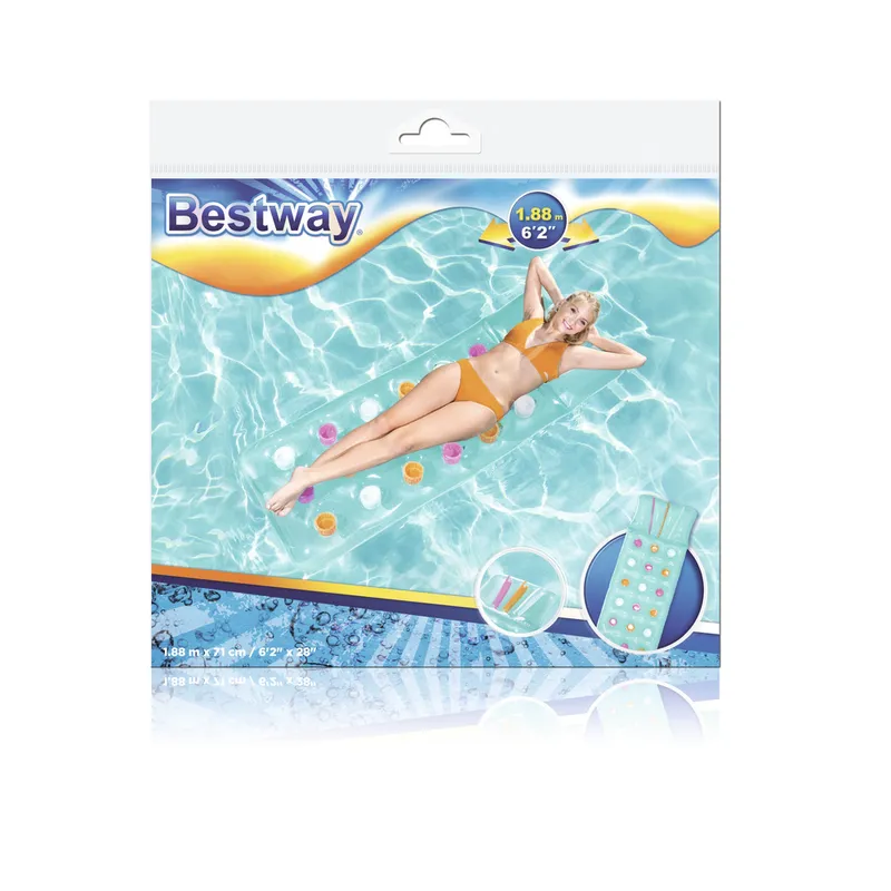 Dmuchany Materac Do Pływania 188 x 71 cm BESTWAY 43014 - Niebieski
