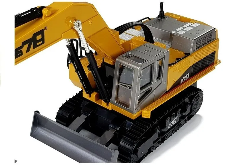 Pojazd Budowlany Koparka RC Zdalnie Sterowana 2.4G R/C Światła - Żółty