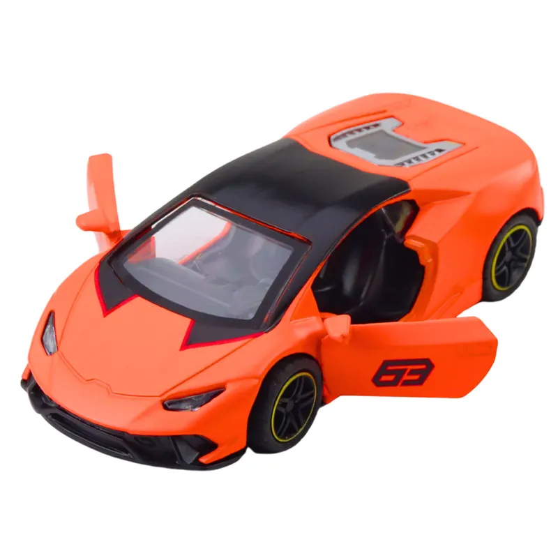 Samochód Sportowy Napęd Pull Back Metalowy 1:43 - Pomarańczowy