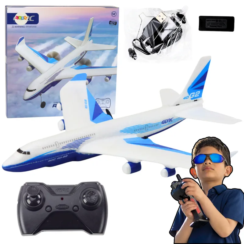 Zdalnie Sterowany Samolot R/C 4D-G2 Światła - Biały