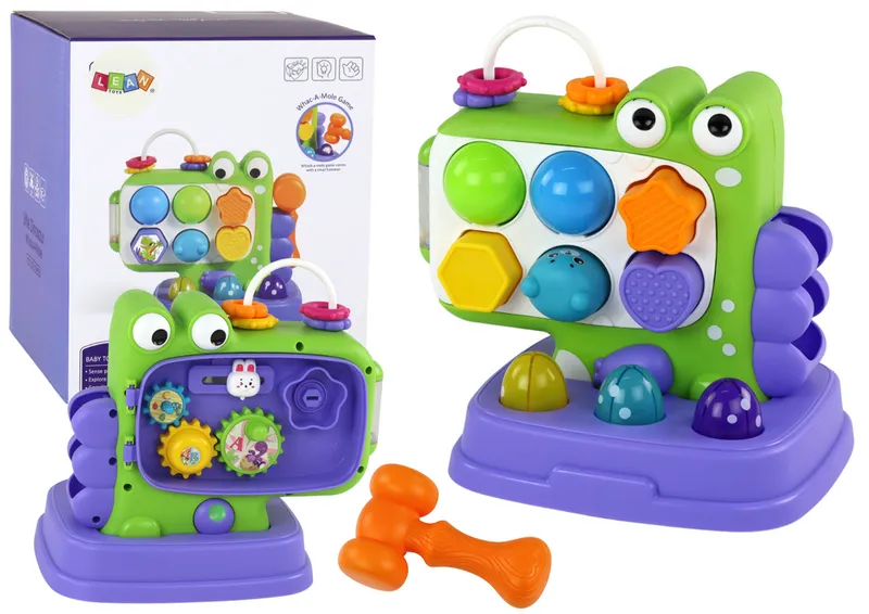 Dinozaur Panel Edukacyjny Whac-A-Mole Sorter Gra Dla Dzieci - Fioletowy