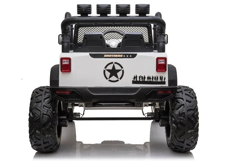Auto Terenowe Na Akumulator JEEP JC666 Światła LED MP3 Pilot - Biały