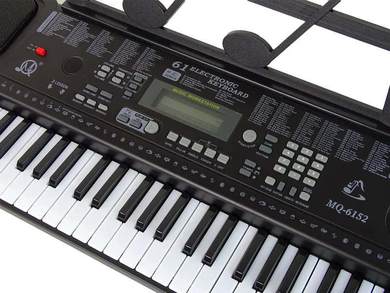 Keyboard Z Mikrofonem Instrument Muzyczny - Czarny
