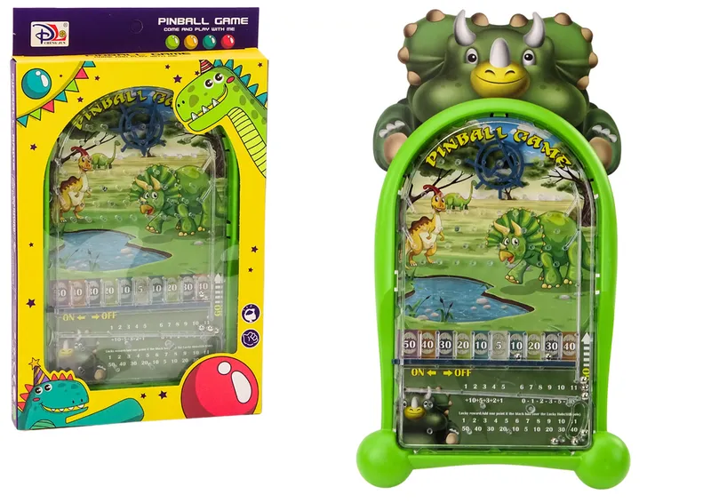 Gra Zręcznościowa Pinball Dinozaury Stojak - Zielony