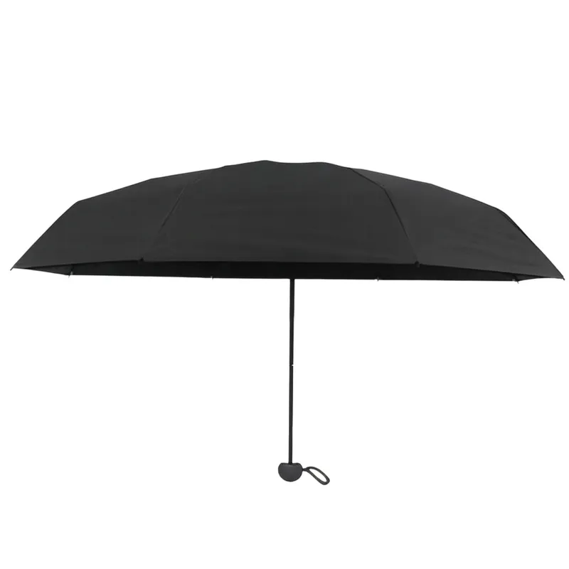 Parasolka Kieszonkowa Składana Z Ochroną UV UPF 50+ Etui 90 cm - Czarna