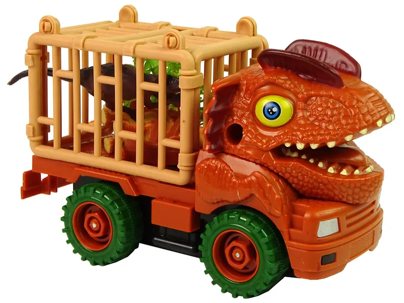 Transporter Ciężarówka Dinozaur Do Rozkręcania Akcesoria - Pomarańczowy