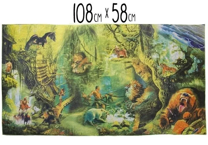 Mata Dywan Koc Na Podłogę Dżungla 108 cm X 58 cm