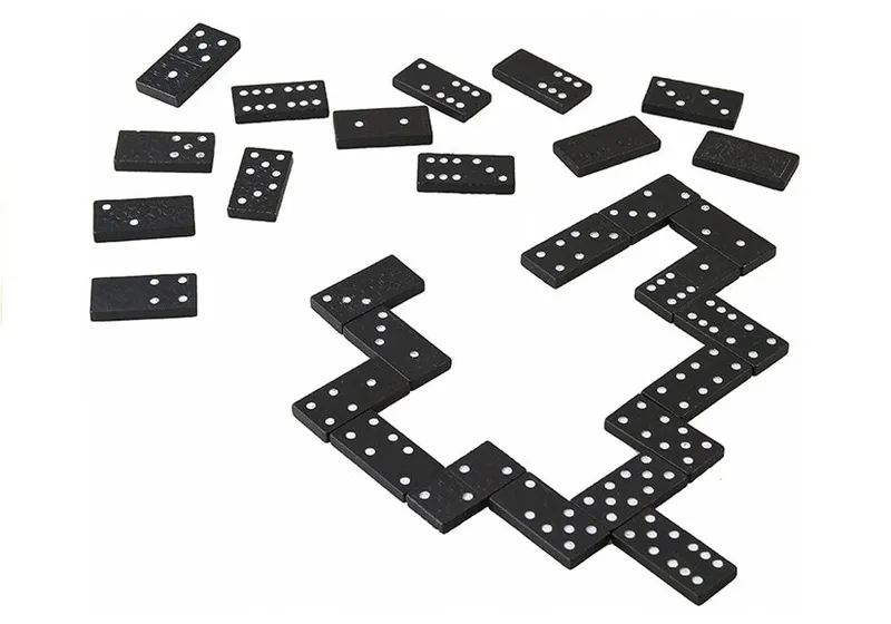 Gra Domino W Drewnianym Pudełku 28 Elementy