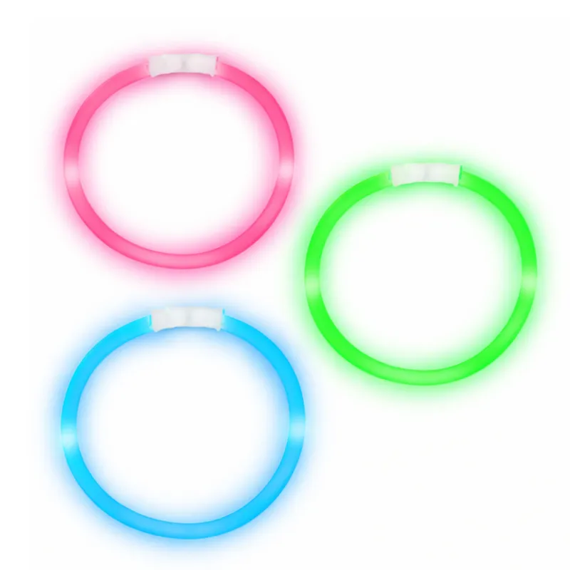 Bransoletki Opaski Fluorescencyjne Świecące W Ciemności Neon Stick 3 szt