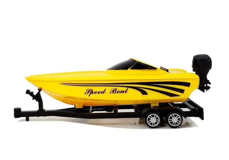 Camper Z Żółtą Motorówką I Napędem Frykcyjnym 1:48