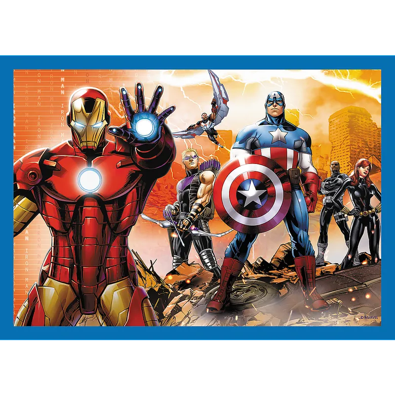 Puzzle - 4w1 (25, 48, 50, 70) - Odważni Avengersi - TREFL 34386