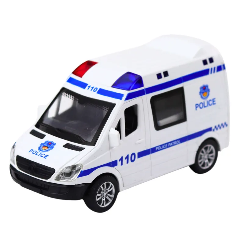 Wóz Policyjny Karetka Ambulans Otwierane Drzwi Napęd Światła Dźwięki Mix
