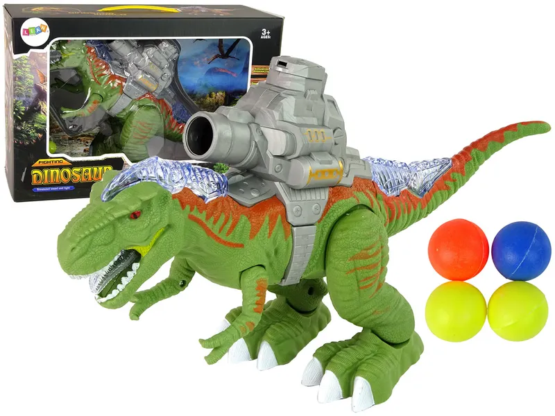 Dinozaur Z Katapultą Chodzi Strzela - Zielony