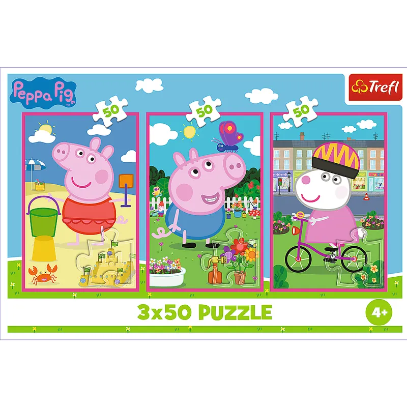 Puzzle - 3x50 - Siła Przyjaźni - Świnka Peppa - TREFL 34877