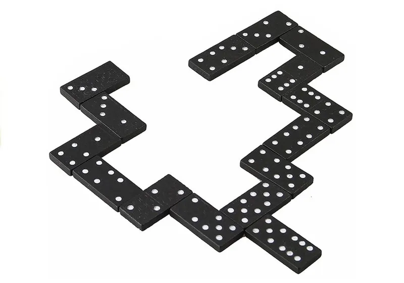 Gra Domino W Drewnianym Pudełku 28 Elementy