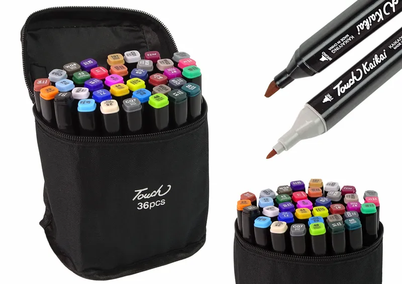 Zestaw Pisaków Markerów Touch PRO 36 szt Torba Markery Alkoholowe