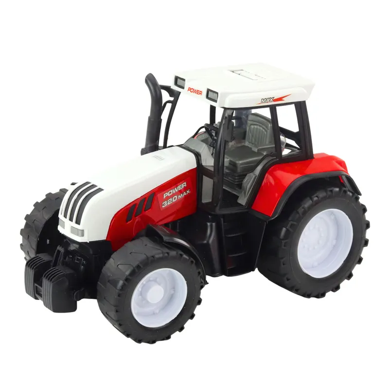 Traktor Rolniczy Farmerski Z Przyczepą Mieszalnik Paszy 60cm - Czerwony