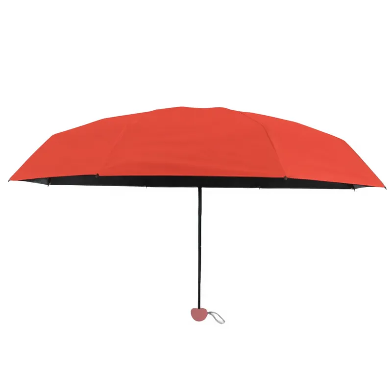 Parasolka Kieszonkowa Składana Z Ochroną UV UPF 50+ Etui 90 cm - Czerwona