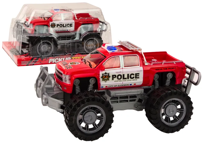 Samochód Policyjny Pickup Terenowy Wóz Policji - Czerwony